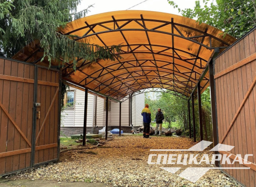 Навес для автомобилей на даче №94 - фото 1891