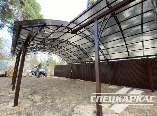 Навес из поликарбоната для автомобилей с измененной геометрией №39 - фото 1354