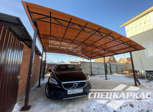 Односкатный навес для автомобилей (скат от соседа) №55 - фото 1501